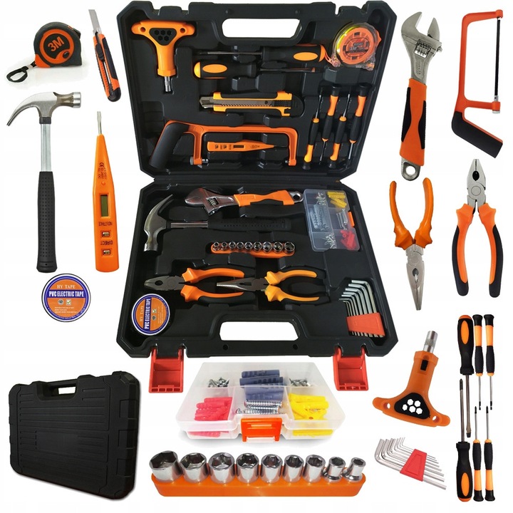 Set scule Unitec 40 elemente, 36x27cm, multicolor