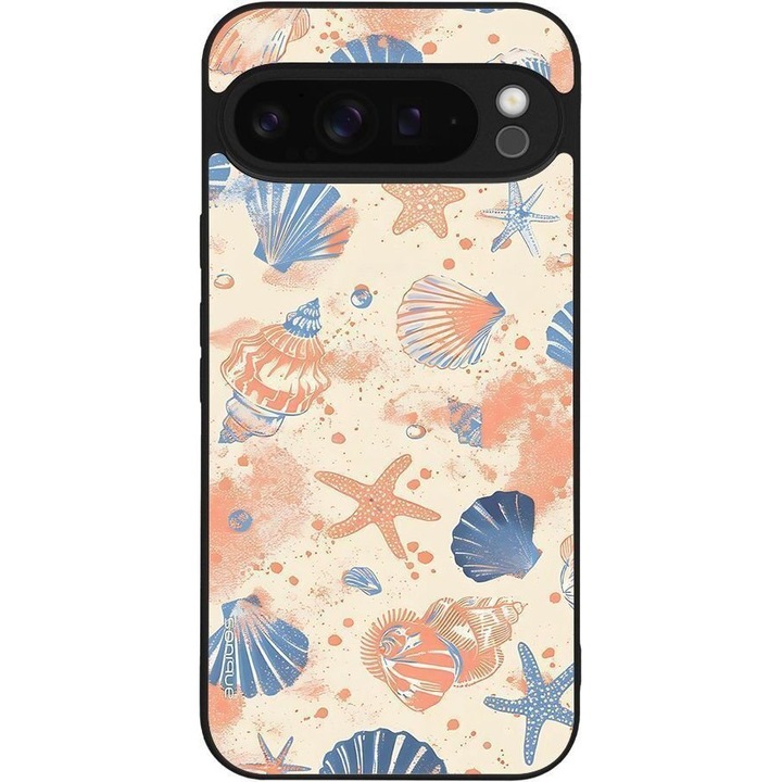 Husa telefon Sonique Ocean Series, pentru Google Pixel 9 Pro XL 5G, silicon, design cu cochilii, multicolor