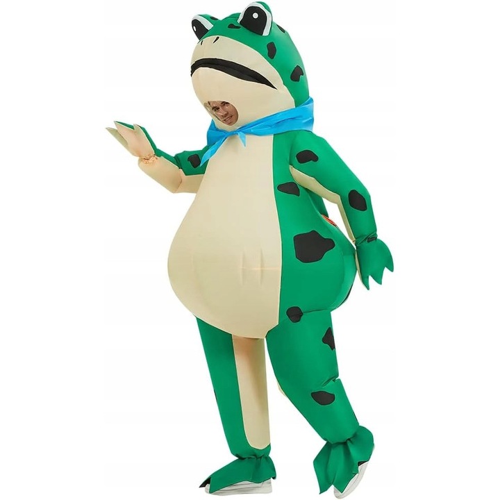 Costum de Halloween adult, zana, verde, cu pompa, set