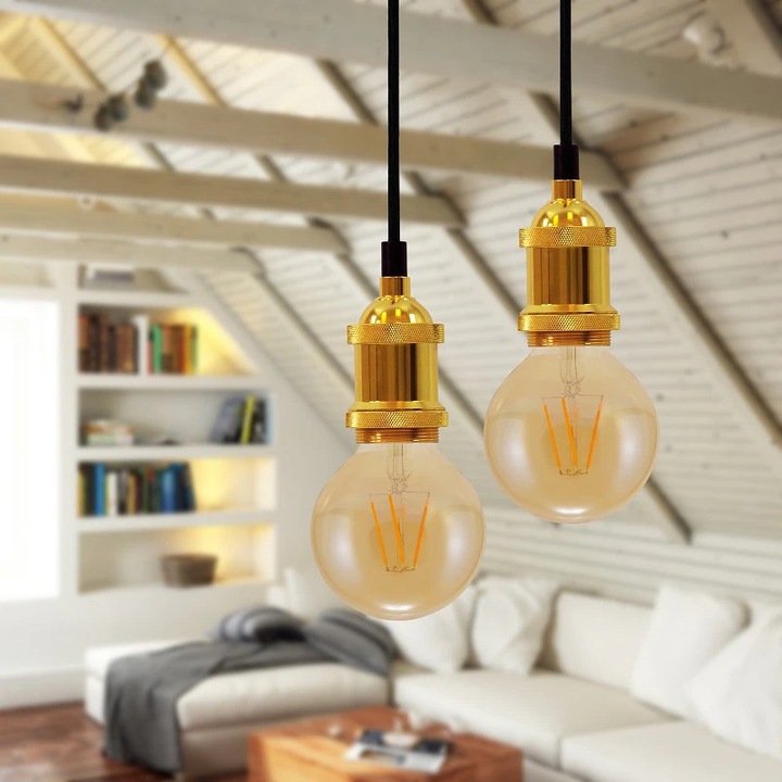 Lustra tip pendul, Auriu, 20 W, 1 x E27 Sanico Polux