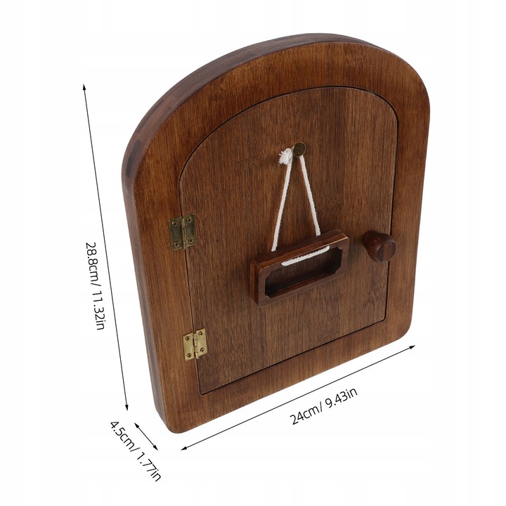 Дървена вратичка за котки и кучета, кафява