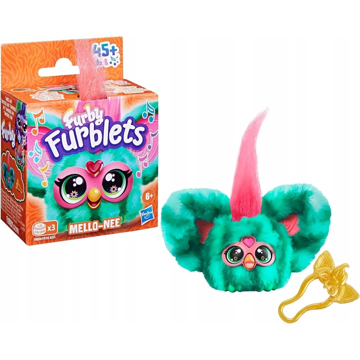 Jucarie interactiva, Furby Furblets, multicolor, peste 45 sunete