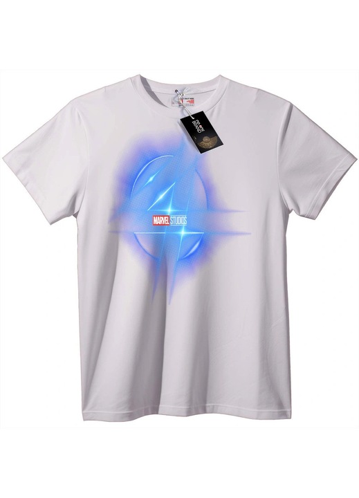 Tricou cu logo Marvel Studios 4, Alb