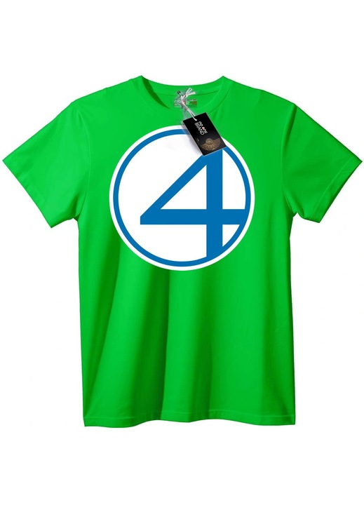 Tricou cu logo Fantastic Four, Verde deschis