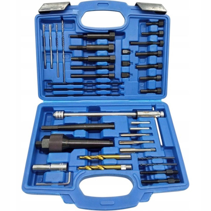 Set profesional pentru extragerea bujiilor rupte, Falon-Tech, M8x1.0, M10x1.0, M10x1.25, 2 unelte, 100mm, 120mm, 140mm