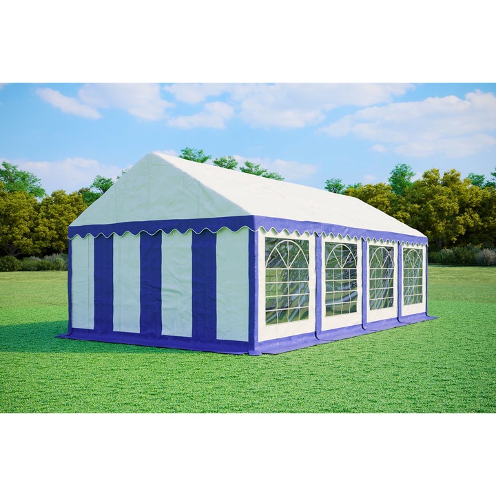 Pavilion de petrecere 4x8m, Ambitent, PVC Premium, rezistent la foc, 32m2, 3,1m inaltime