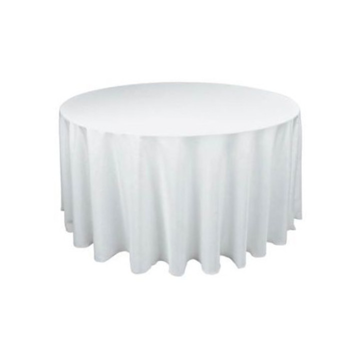 Fata de masa rotunda 190cm, Ambitent, 100% poliester, pentru mese de 122cm