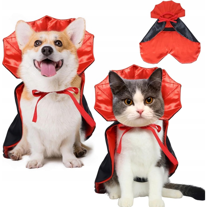 Pelerina vampir pentru animale de companie, costum Halloween, marime S