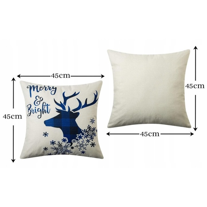 Set 4 fete de perna, Caromio, alb-albastru, modele festive