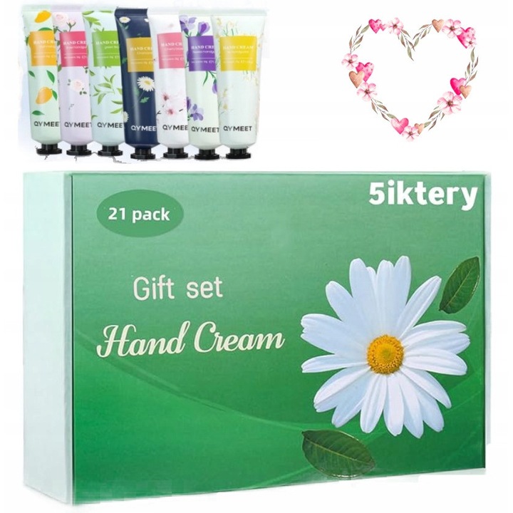 Nagy készlet 21 darab kézkrémből, 7 virágillat, 30 ml mindegyik