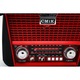 Радио преносимо CMiK, соларно, 3 ленти, bluetooth, червено гланц