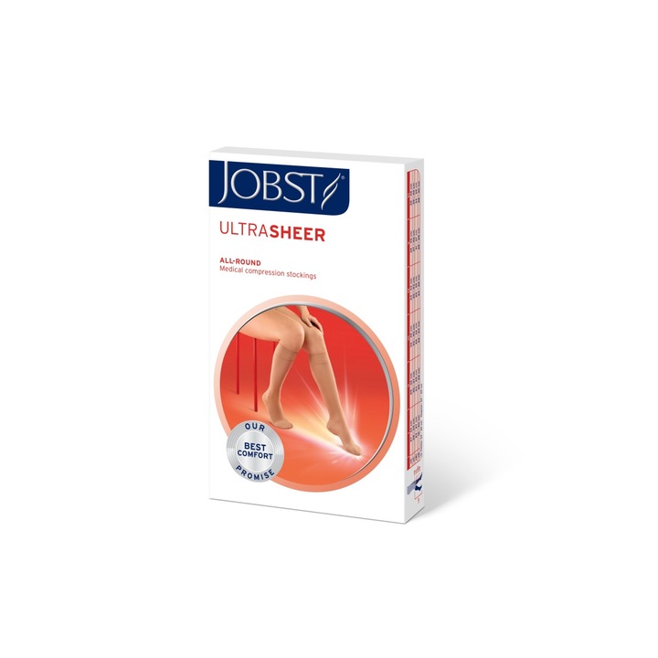 Ciorapi compresivi Jobst Ultrasheer, marimea III, structura respirabila, tehnologie SoftFit