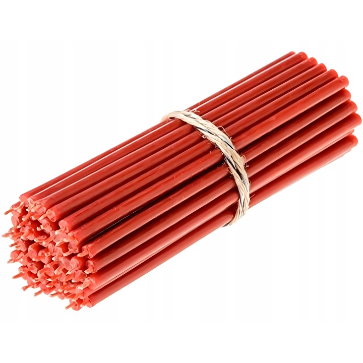 Set 20 lumanari ceremoniiale din ceara naturala de albine, 15cm
