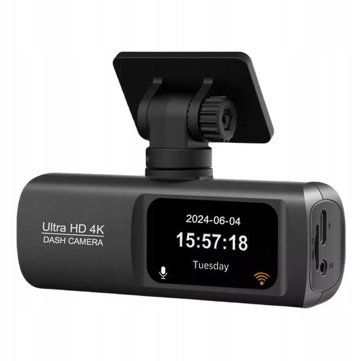 Camera auto Smartcams M6 4K, GPS, Wi-Fi, senzor G, negru, set complet