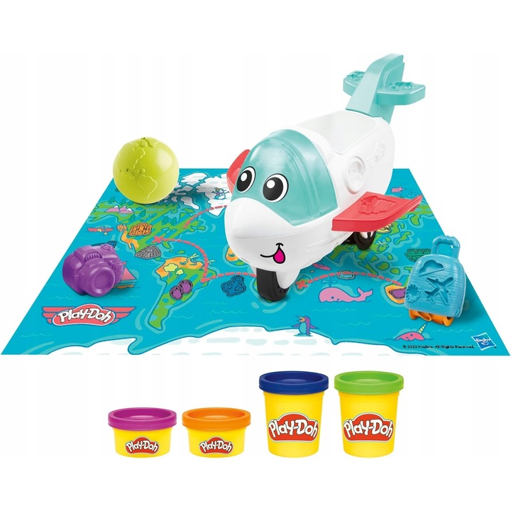 Set Play-Doh, plastelina multicolor, 8 elemente, pentru copii 3+