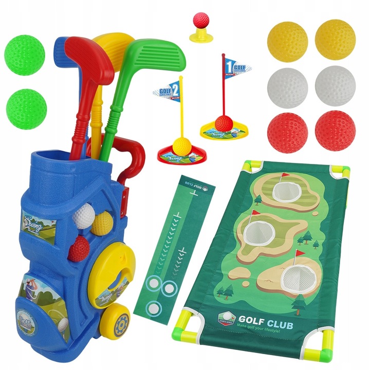 Set golf pentru copii, 8 mingi, 23,5x18,5x43,5cm