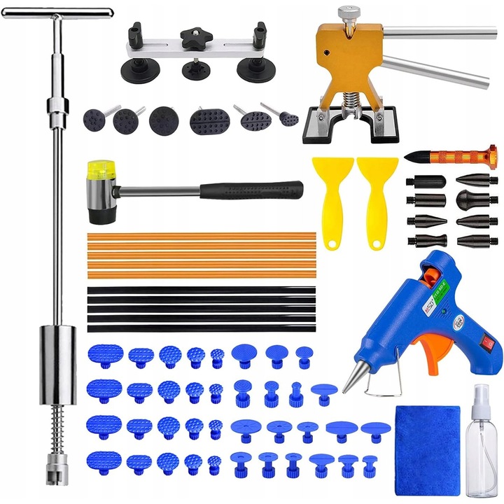 Set unelte pentru repararea caroseriei, metoda PDR, 8 tipuri de unelte, multicolor