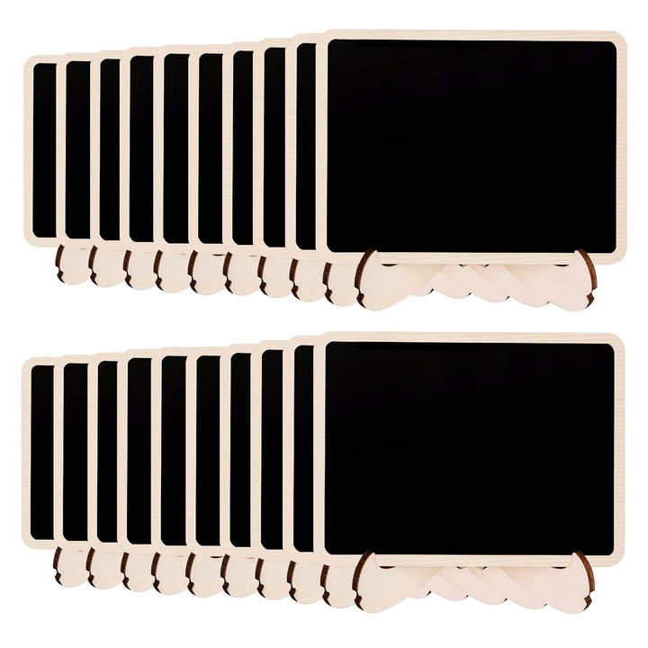 Set de 20 tablouri din lemn cu suport 10,2x7,6cm, colorate, pentru scriere si desenat