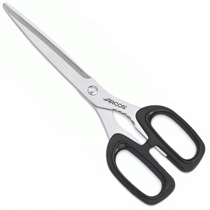 Foarfeci bucatarie Arcos, 220mm, inox, maner polipropilen, negru