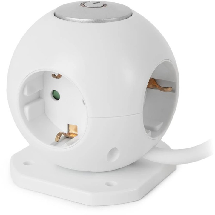 Prelungitor ENTAC ESC1.5G3-USB-GLOBE, 3680W, 1.5m, alb