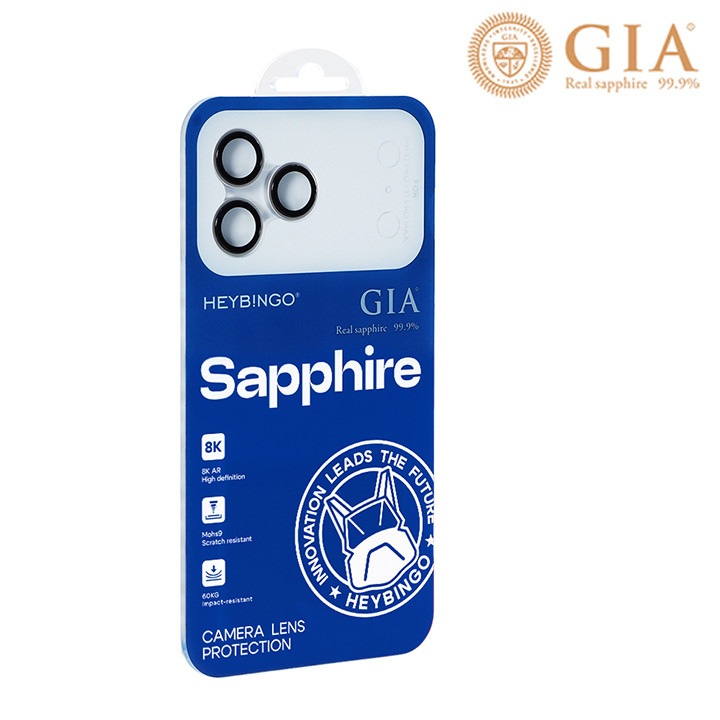 Folie Camera din sticla pentru iPhone 17 Pro Max, Din Safir 99.9 % Certificat GIA, Full Cover, Protectie Profesionala, Ultra Rezistenta, Calitate Premium