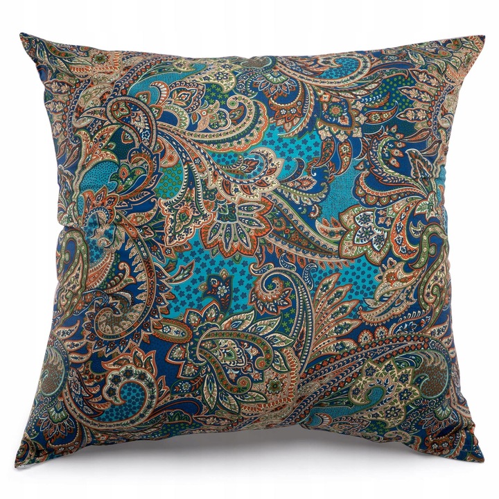 Set 2 fete pe perne 80x80cm, ciemnoniebreski, 100% bumbac, hipoalergenic, cu fermoar