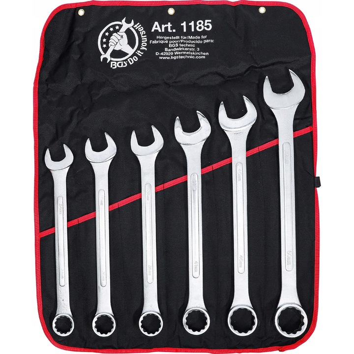 BGS hatszögletű kulcskészlet, 6 darab, 34-50 mm, Tetron táskával