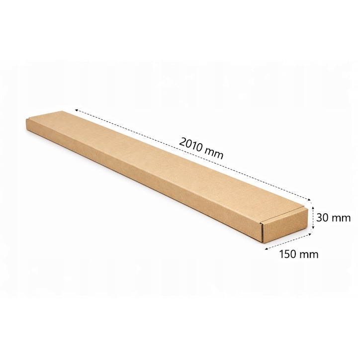 Ambalaj din carton, Cutie pliabila, Cutie ingusta si lunga, 2010 x 150 x 30 mm