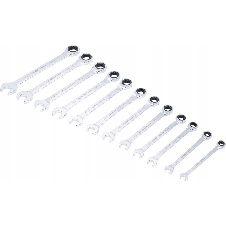 Set chei cu clichet BGS, 12 piese, 8-19 mm, cromat