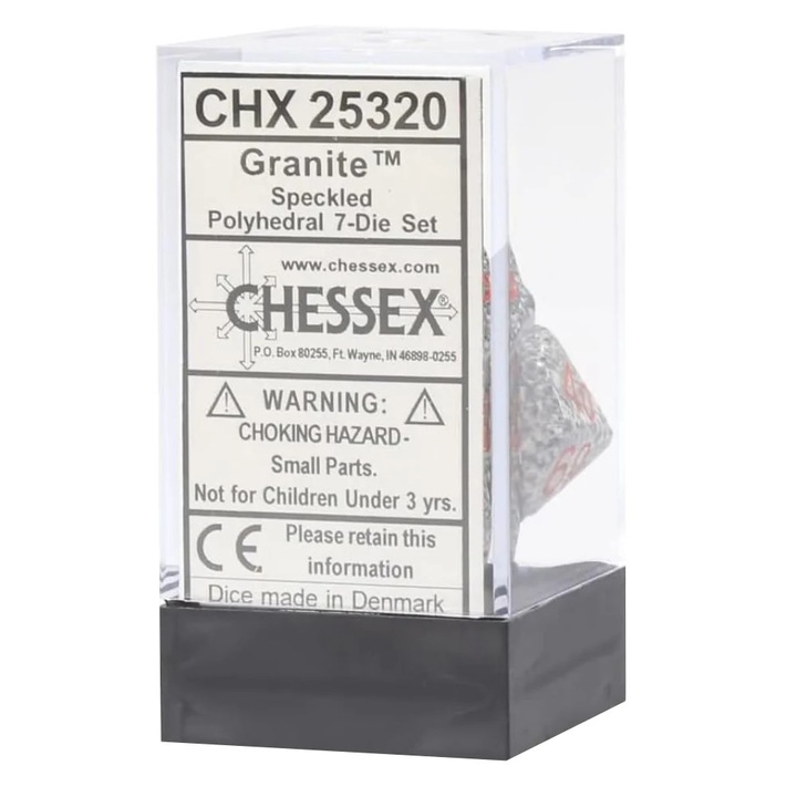 Комплект от 7 зарчета Chessex Speckled Polyhedral, за RPG игри, многоцветен