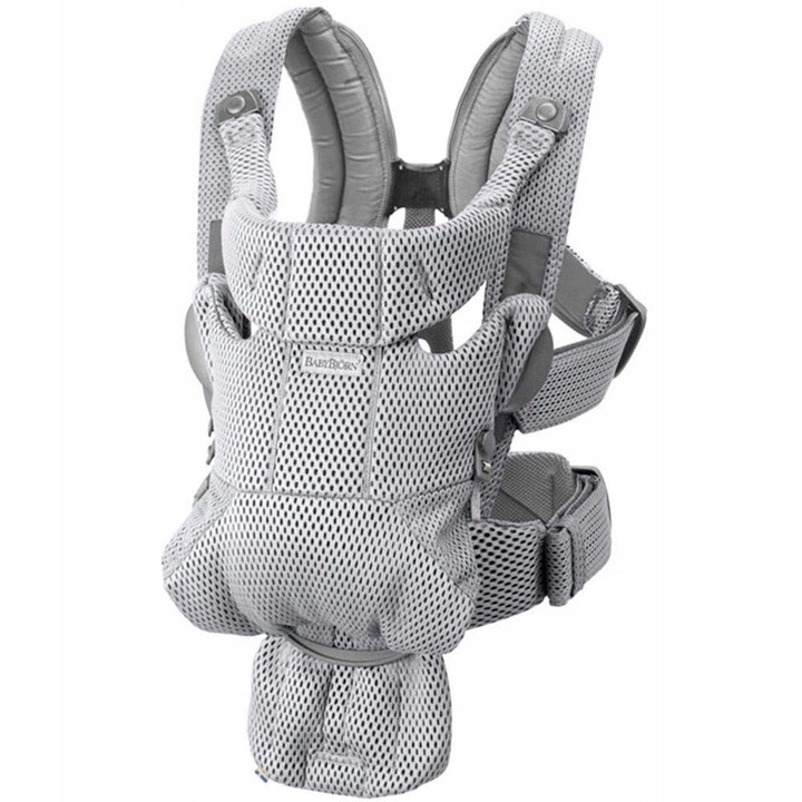 Marsupiu BabyBjorn Move, 3D-Mesh, gri, confortabil, usor de utilizat