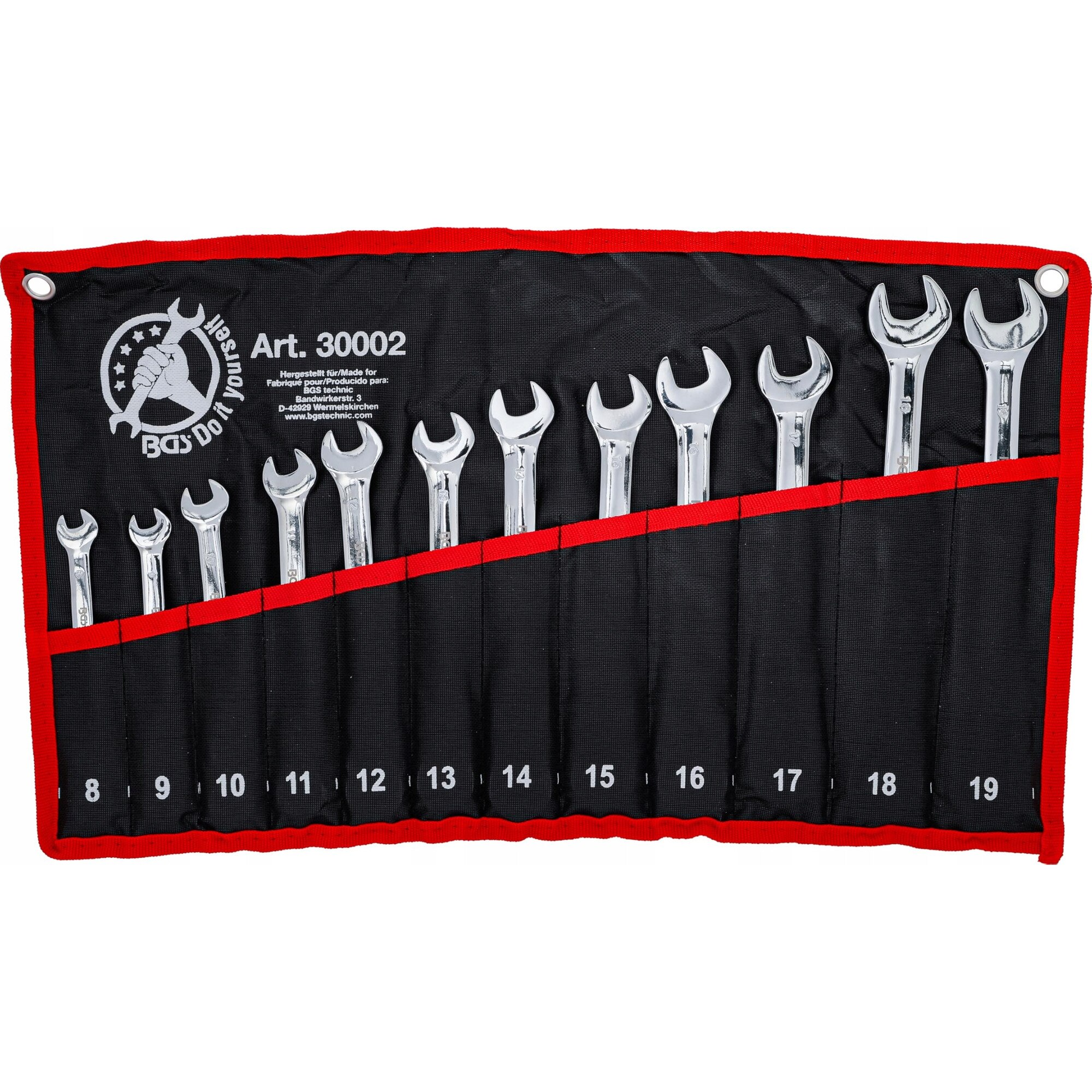 ADC,TCCセット Set chei cu nasuri BGS, 12 piese, 8-19 mm, capete flexibile