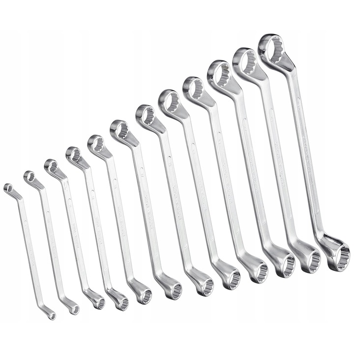 Set chei cu capete fixe Bruder Mannesmann, 6-32 mm, 12 piese, crom-vanadiu, in caseta plastica