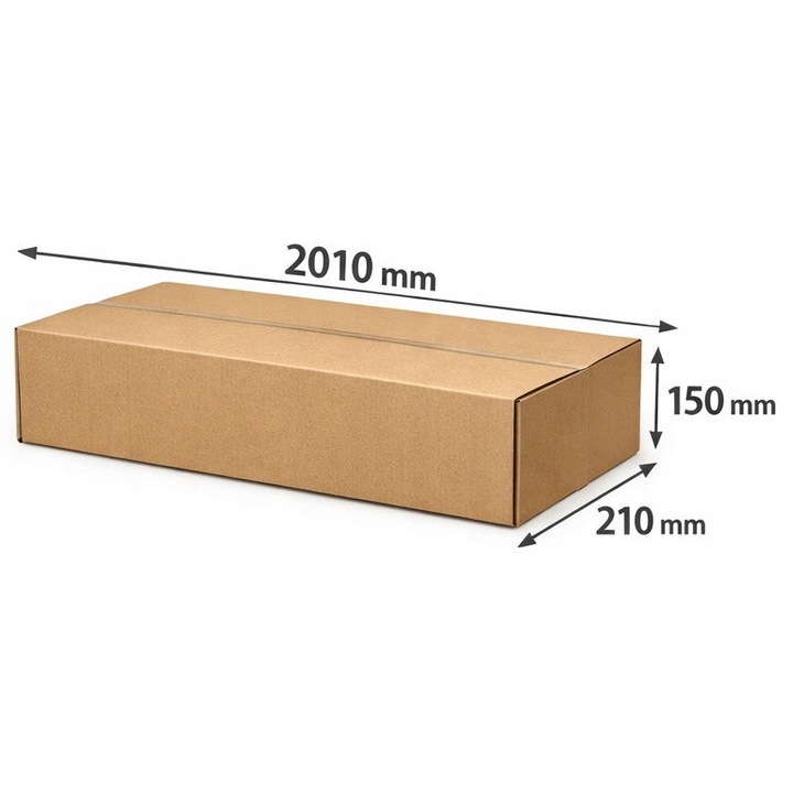 Ambalaj din carton, Cutie pliabila, Cutie ingusta si lunga, 2010 x 210 x 150 mm