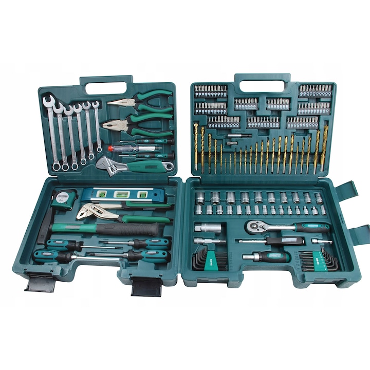 Set unelte Bruder Mannesmann, 176 piese, 9 chei cu cap rotund, 8 chei plate, 5m ruleta, 300g ciocan