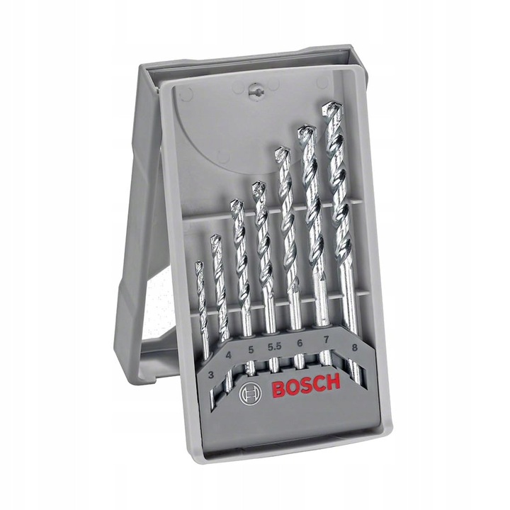 Set de burghie Bosch 7 piese CYL-1, pentru piatra, dimensiuni 3x4x5x5,5x6x7x8mm