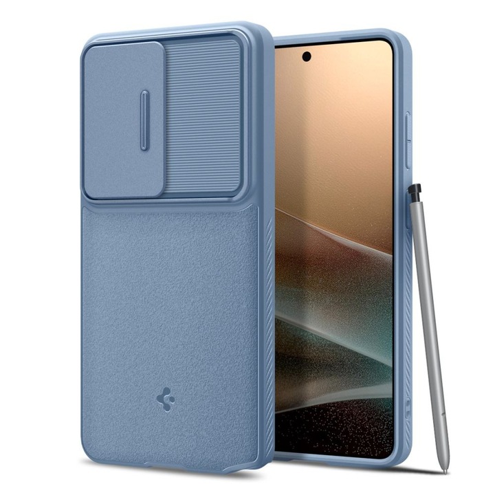 Калъф за Samsung Galaxy S26 Ultra, Optik Armor, плъзгач за защита на камерата, първокласно качество, син