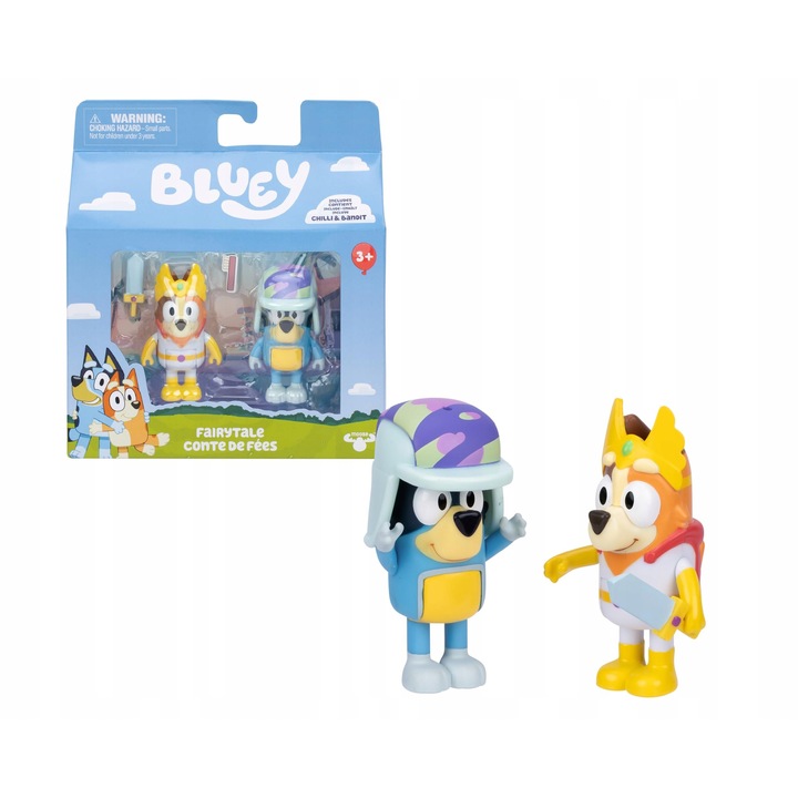 Set 2 figurine Bluey, costume magice, multicolor