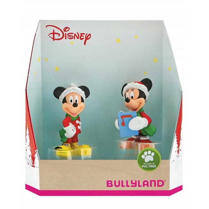 Комплект фигурки Мики и Мини Маус, Bullyland, 4,8x6,1см и 4,7x6,9см, за деца над 3 години