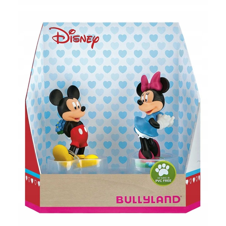 Комплект фигурки Мики и Мини Маус, Bullyland, 4,8x6,1 см и 4,7x6,9 см, за деца над 3 години