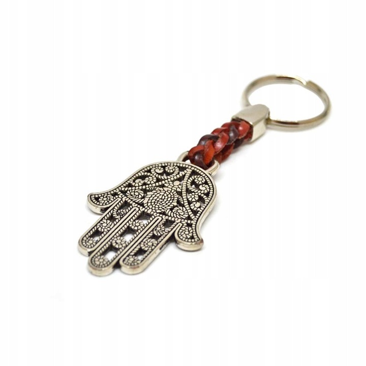 Breloc, piele, 8cm, inel 2,5cm