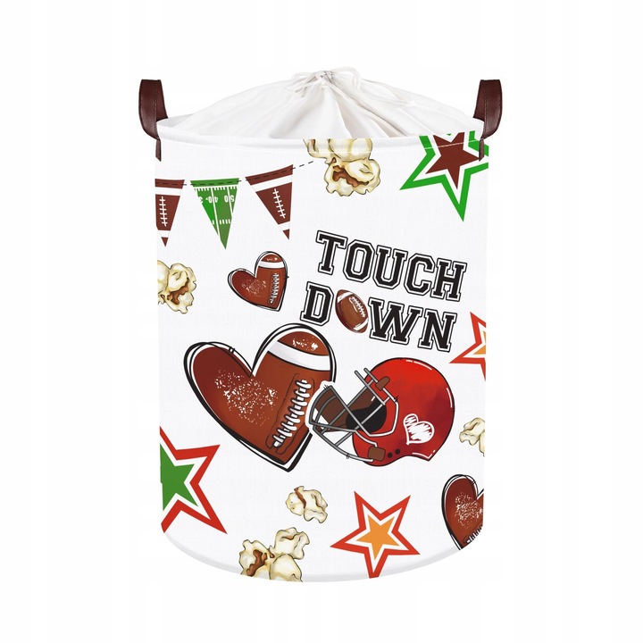 Cos pentru rufe pliabil 45L, alb, pentru copii, cu capac, dimensiune 36x45cm, set de depozitare jucarii