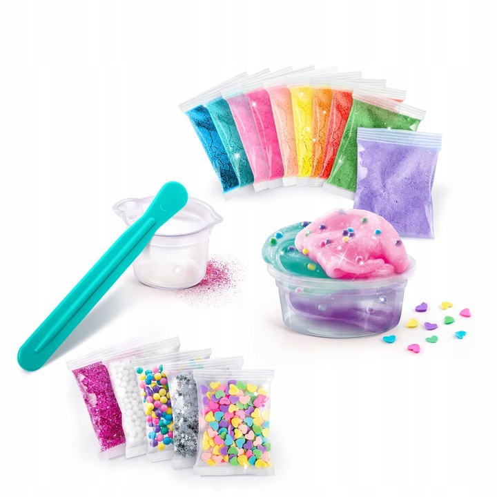Set Canal Toys So Slime DIY - Twist & Slime Candy, 8 prafuri colorate, 8 decoratiuni, 3 charms, 10 borcane, 6,5x25cm