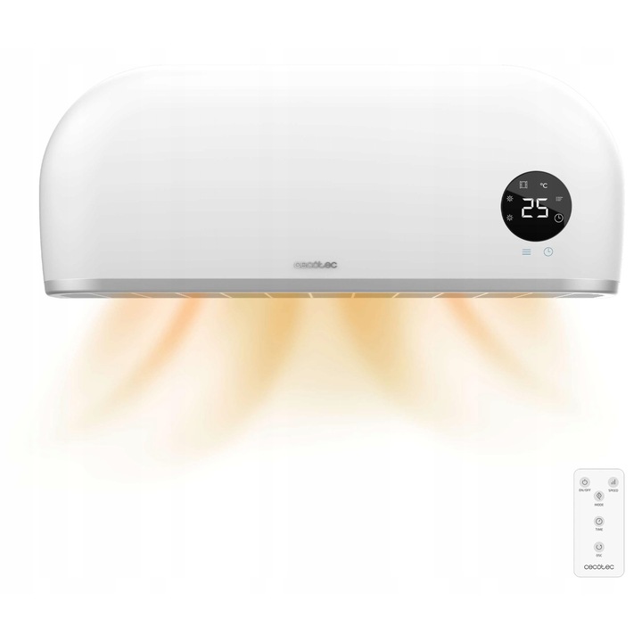 Caldura electrica, Cecotec, grajitor ceramic ReadyWarm 2000 Max Box, 2000 W, LCD, termostat reglabil, IPX2