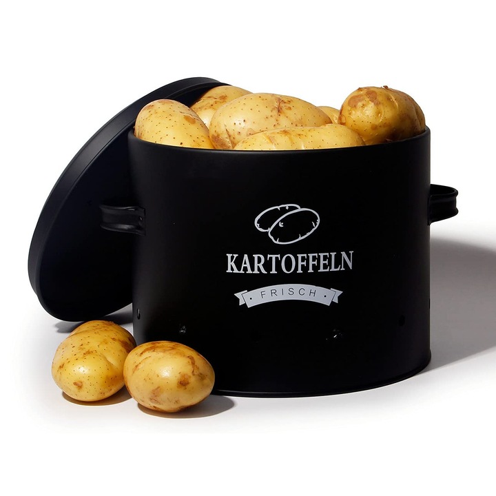 Theo&Cleo 23x23cm, 14x19cm, 11x15cm, retro design, burgonya, hagyma és fokhagyma tároló doboz szett