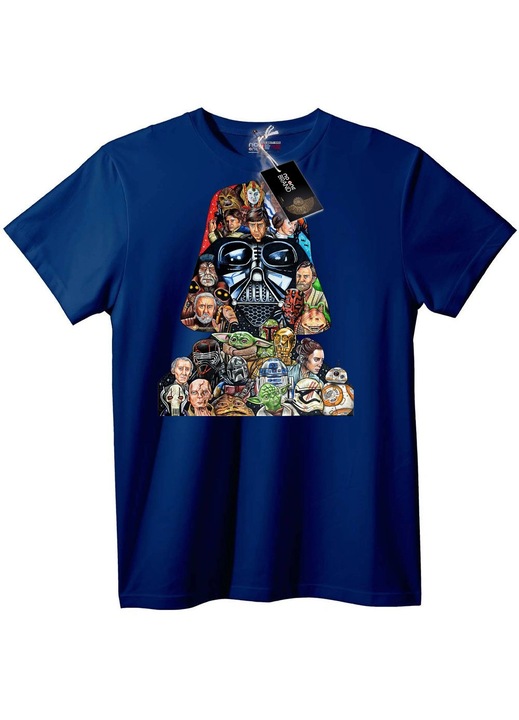 Tricou cu personaje Star Wars, Bleumarin
