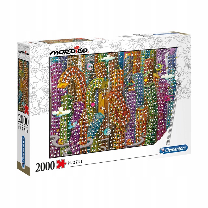 Puzzle 2000 elemente, Clementoni, Mordillo Dzungla, 97,5x66,8cm, colorat, pentru adulti si familie