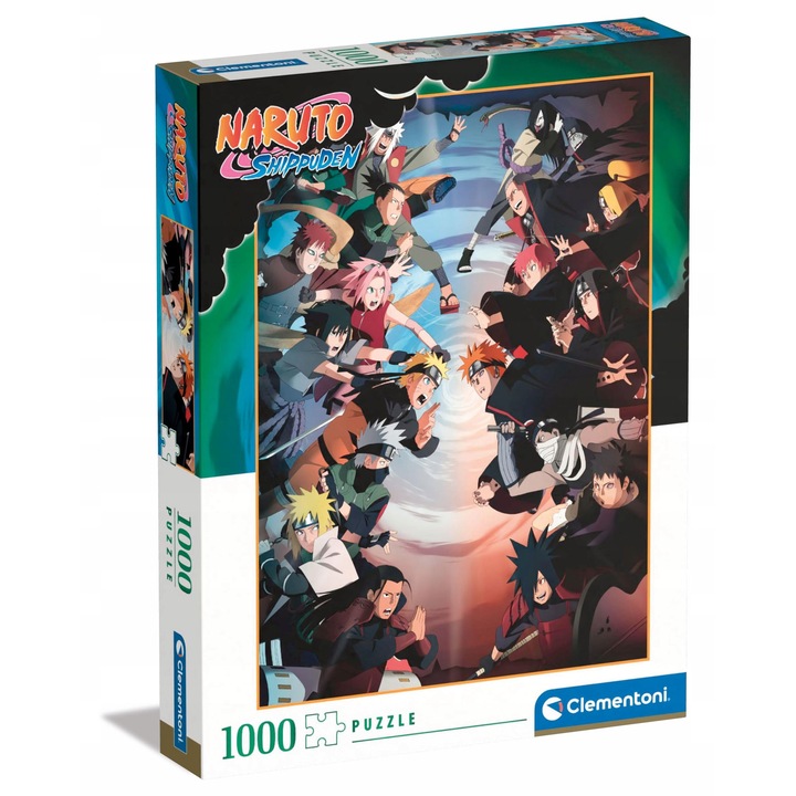 Puzzle Clementoni Naruto 1000 piese, 70x50cm, pentru adulti, set