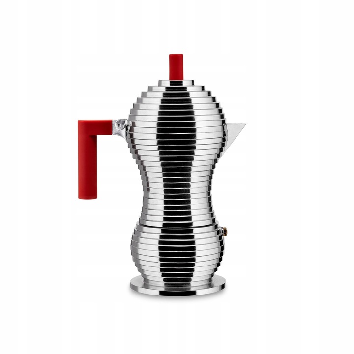 Alessi Pulcina alumínium eszpresszó kávéfőző, 7 csésze, 20x12x26cm, többszínű