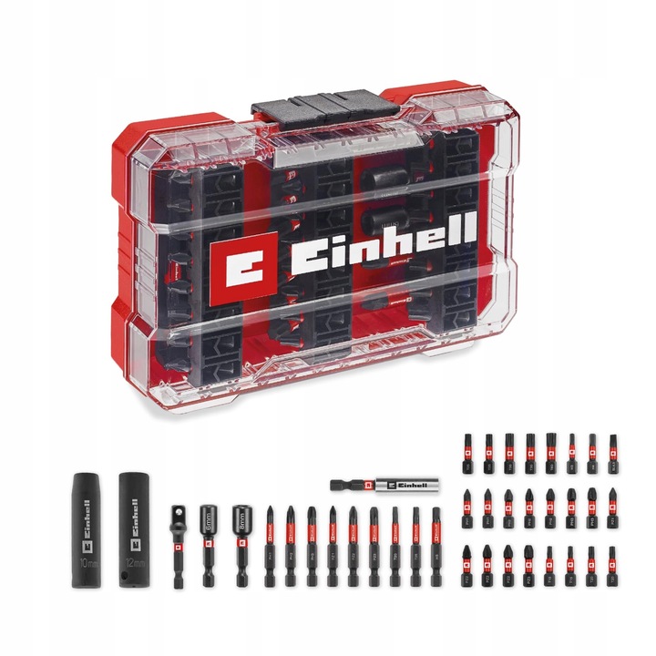 Set biti, Einhell, 39 piese, 25mm/50mm, cu cutie de depozitare
